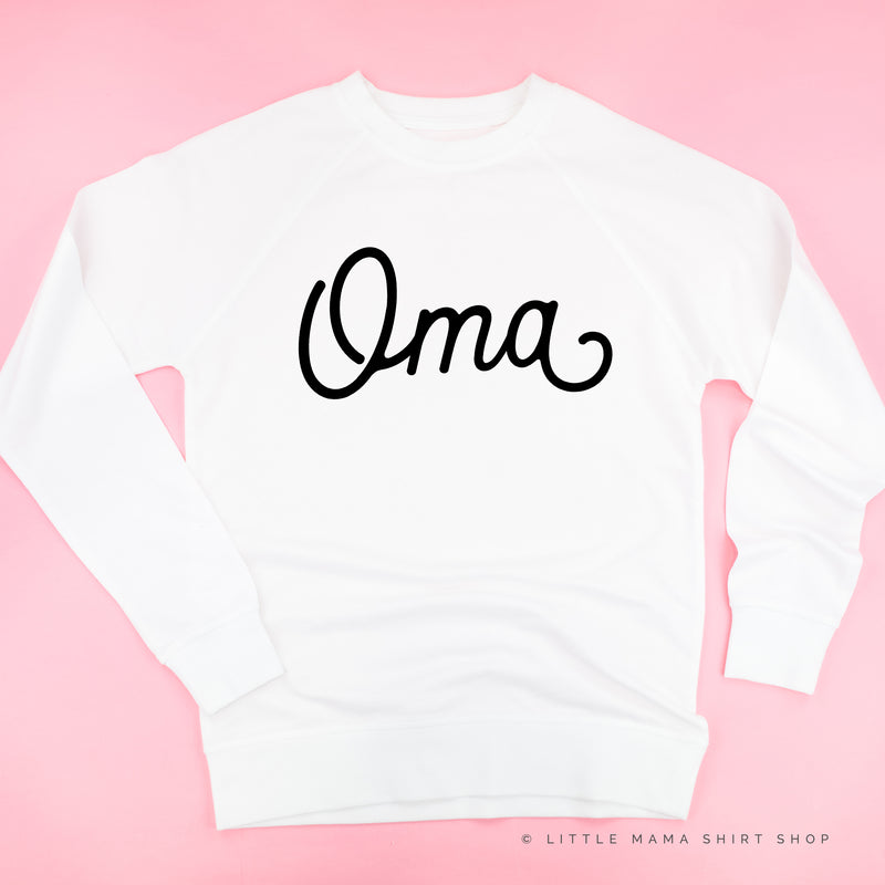 Oma - (Script) - Lightweight Pullover Sweater