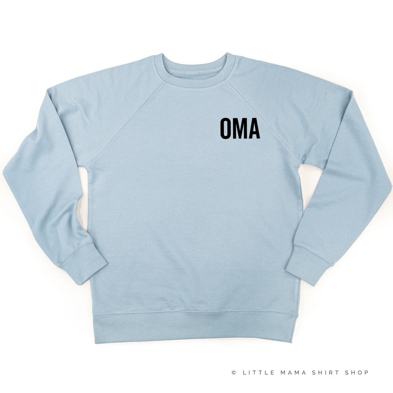 OMA - BLOCK FONT POCKET SIZE - Lightweight Pullover Sweater