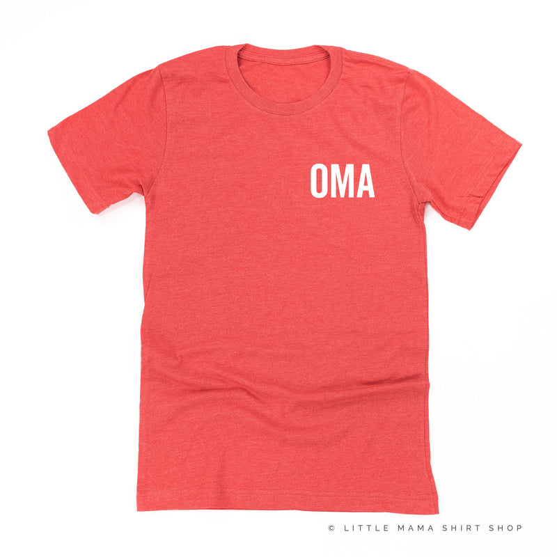 OMA - BLOCK FONT POCKET SIZE - Unisex Tee