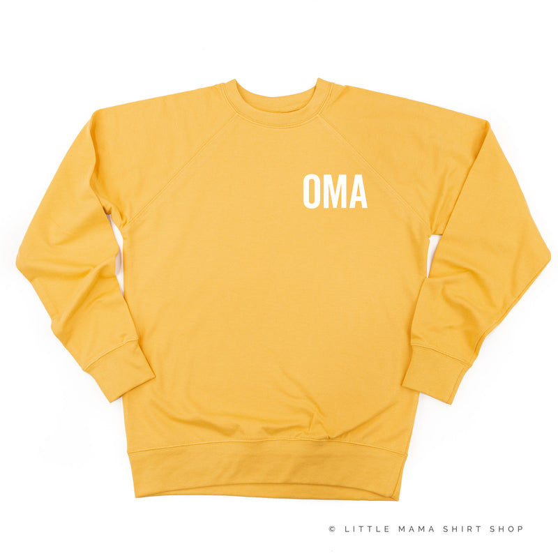 OMA - BLOCK FONT POCKET SIZE - Lightweight Pullover Sweater