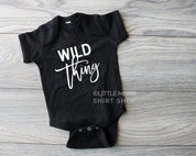 Wild Thing - You Make My Heart Sing | Set of 2 Black Shirts Little Mama Shirt Shop