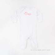 Birthday Number - One - New Cursive - Baby Sleeper