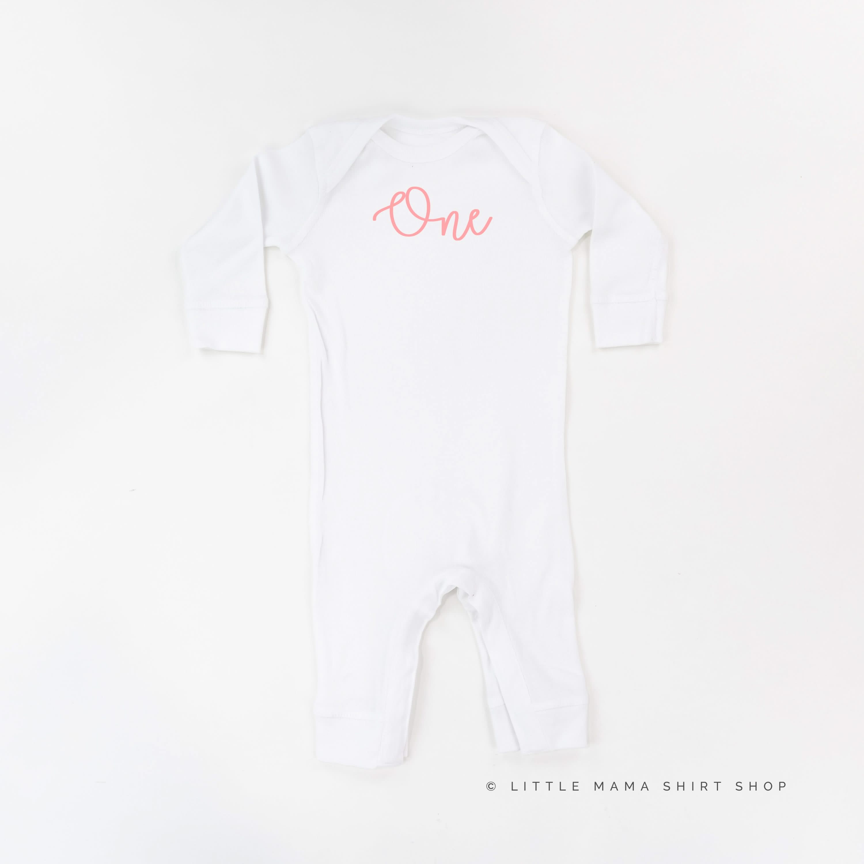 Birthday Number - One - New Cursive - Baby Sleeper