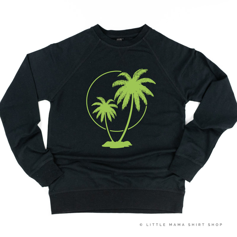 2 PALM TREES WITH SUN - Lightweight Pullover Sweater
