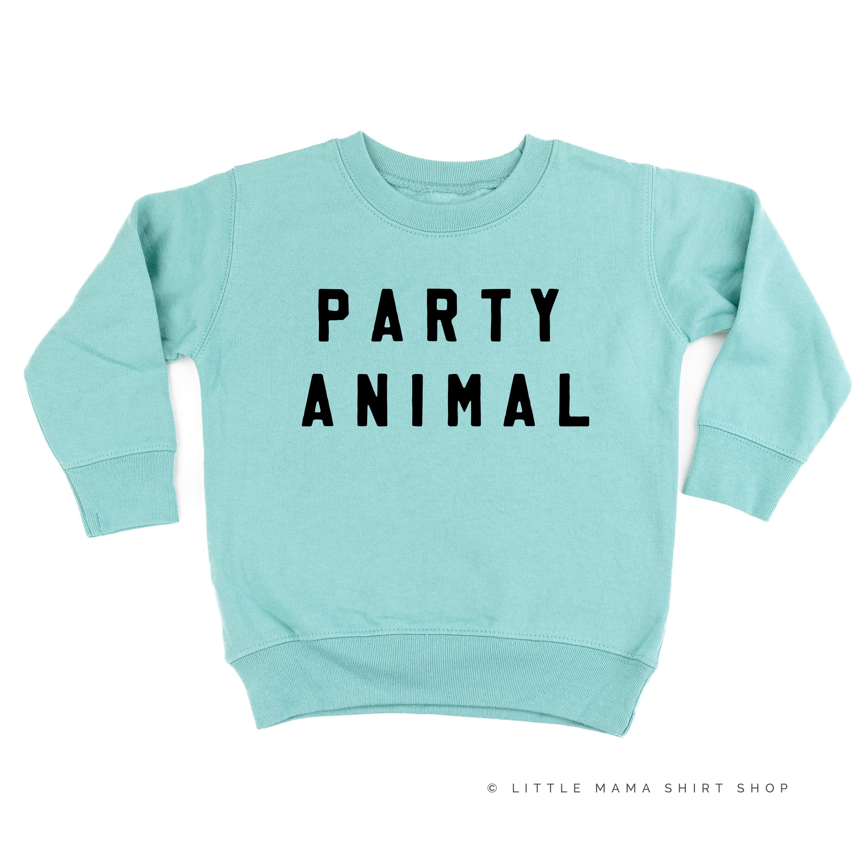 Party Animal - Block Font - Child Sweater Little Mama Shirt Shop