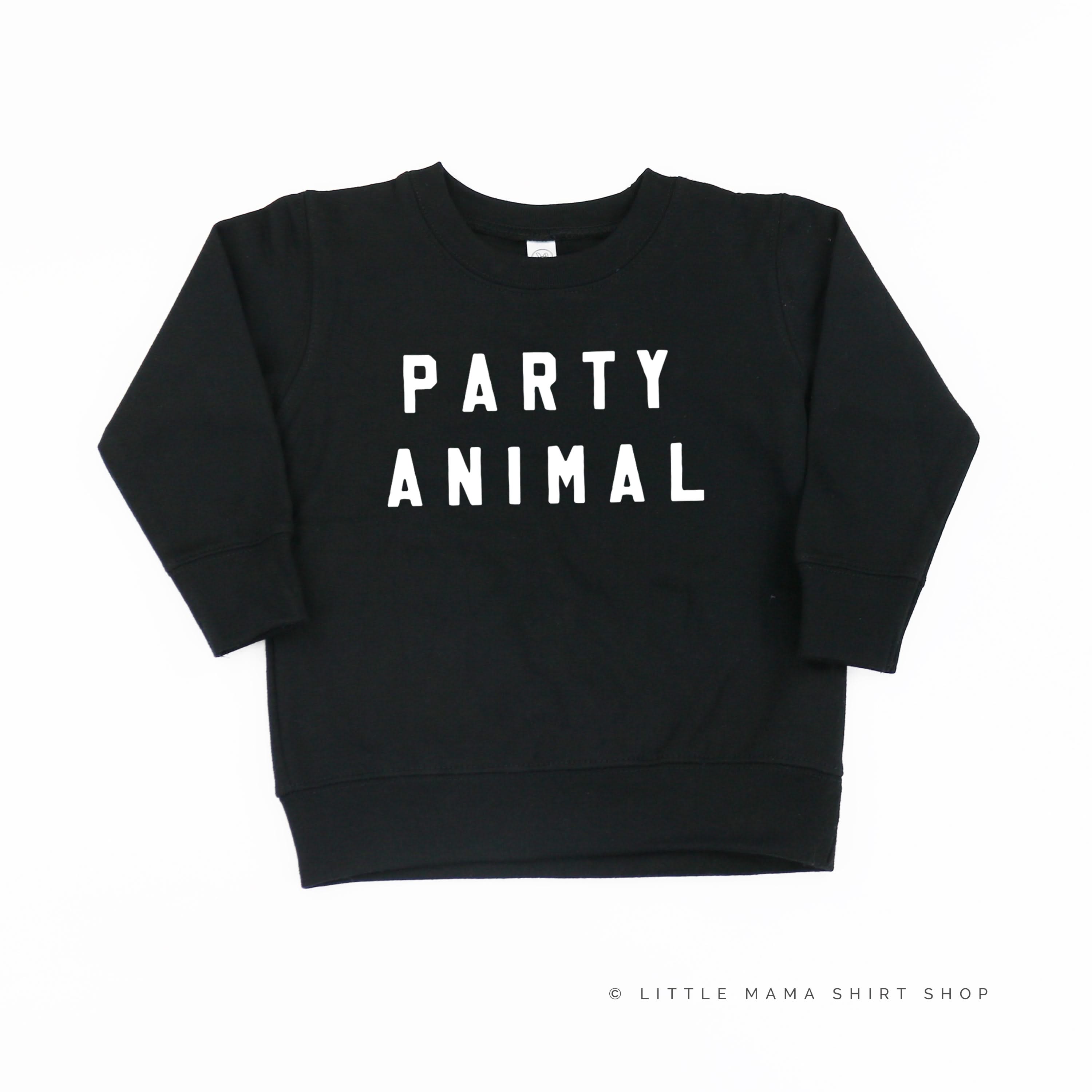 Party Animal - Block Font - Child Sweater Little Mama Shirt Shop
