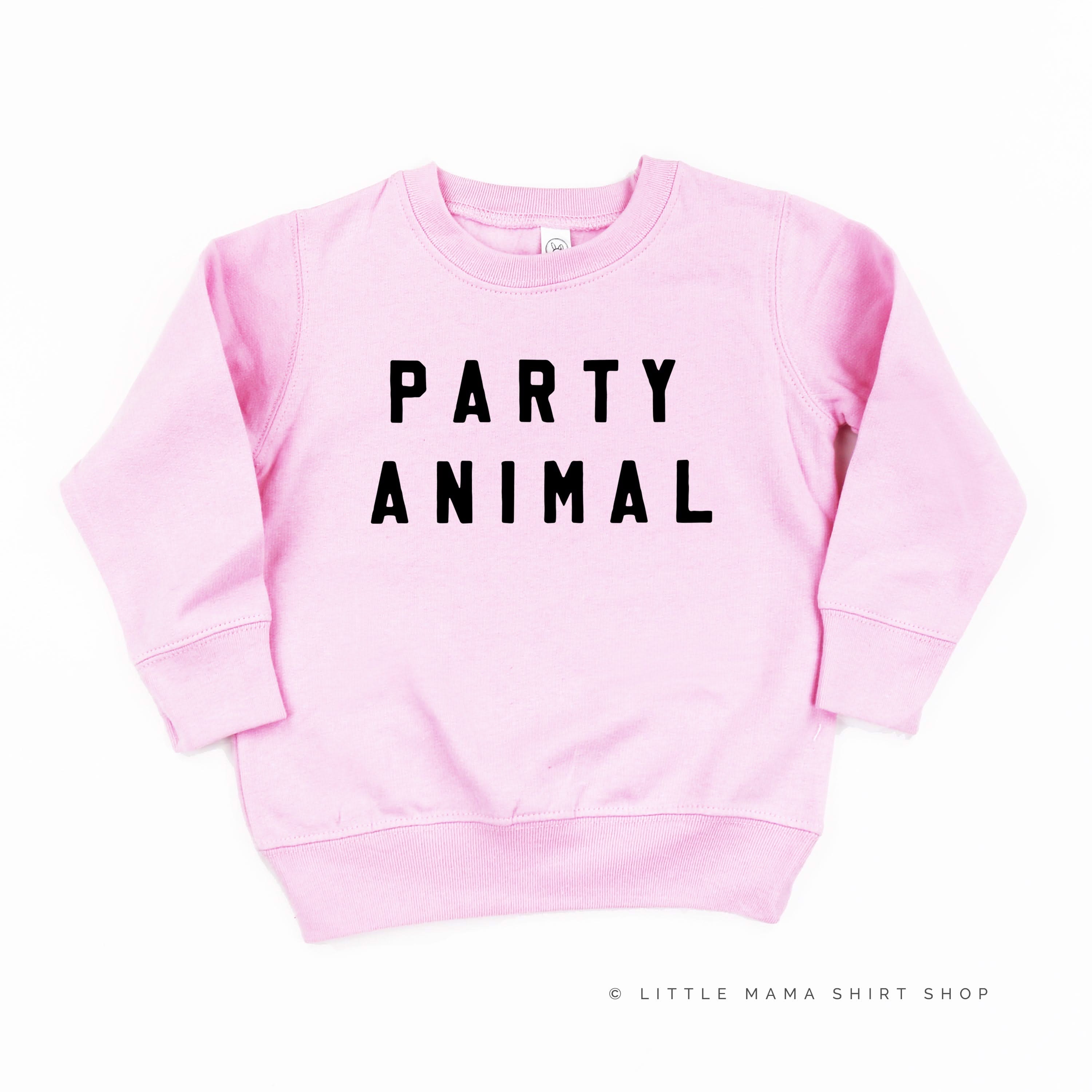 Party Animal - Block Font - Child Sweater Little Mama Shirt Shop