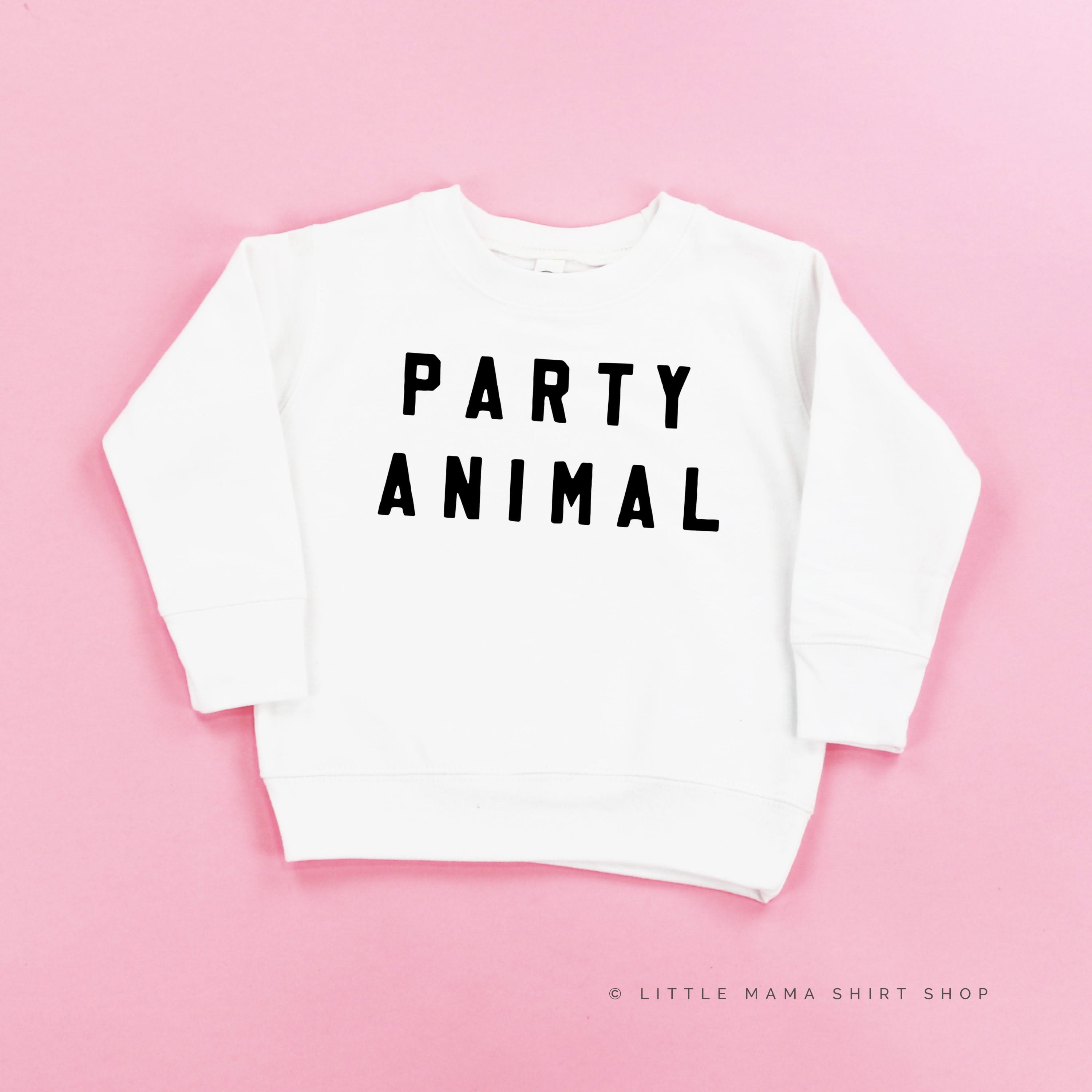Party Animal - Block Font - Child Sweater Little Mama Shirt Shop