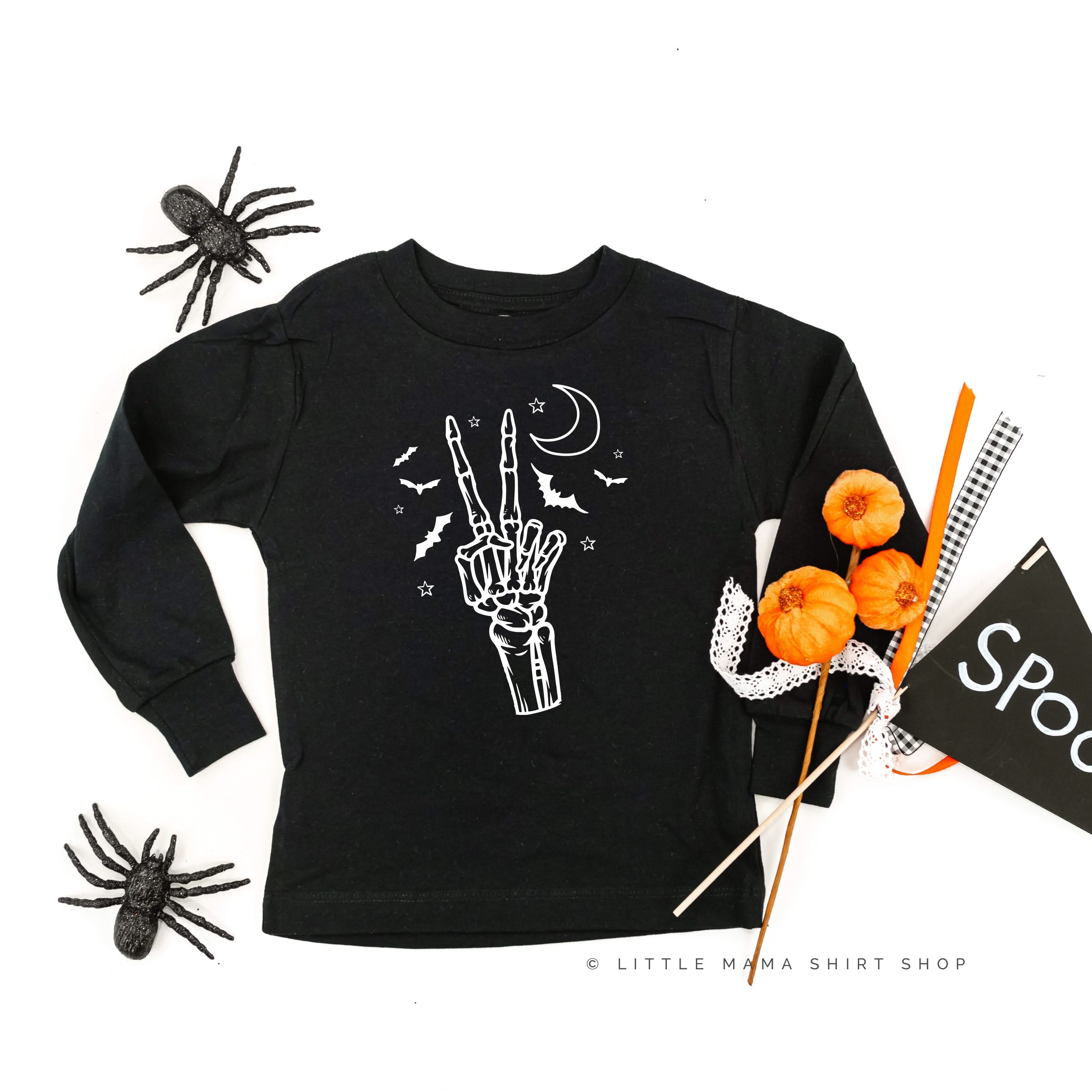 Peace - Skeleton - Long Sleeve Child Shirt Little Mama Shirt Shop