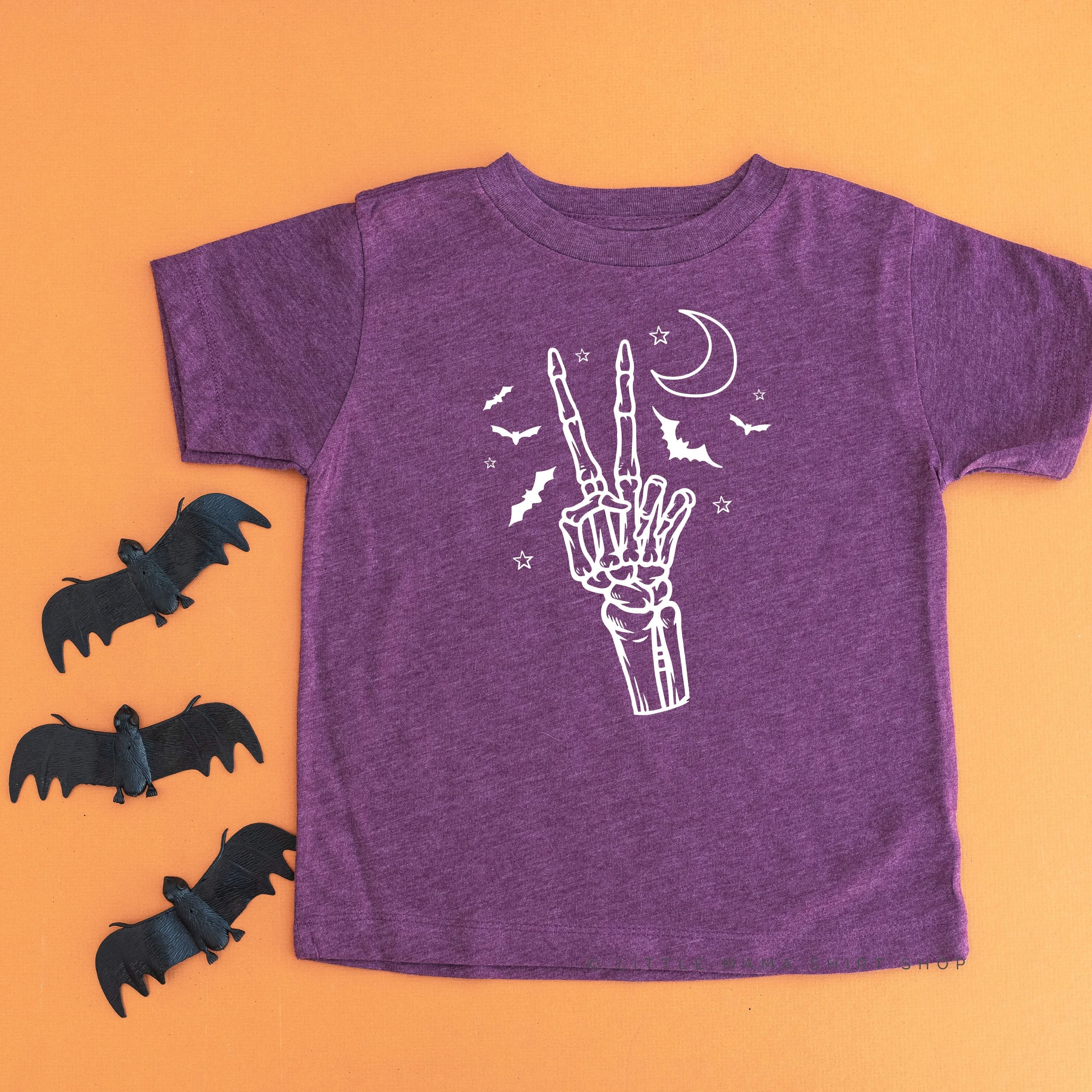 Peace - Skeleton - Short Sleeve Child Shirt Little Mama Shirt Shop