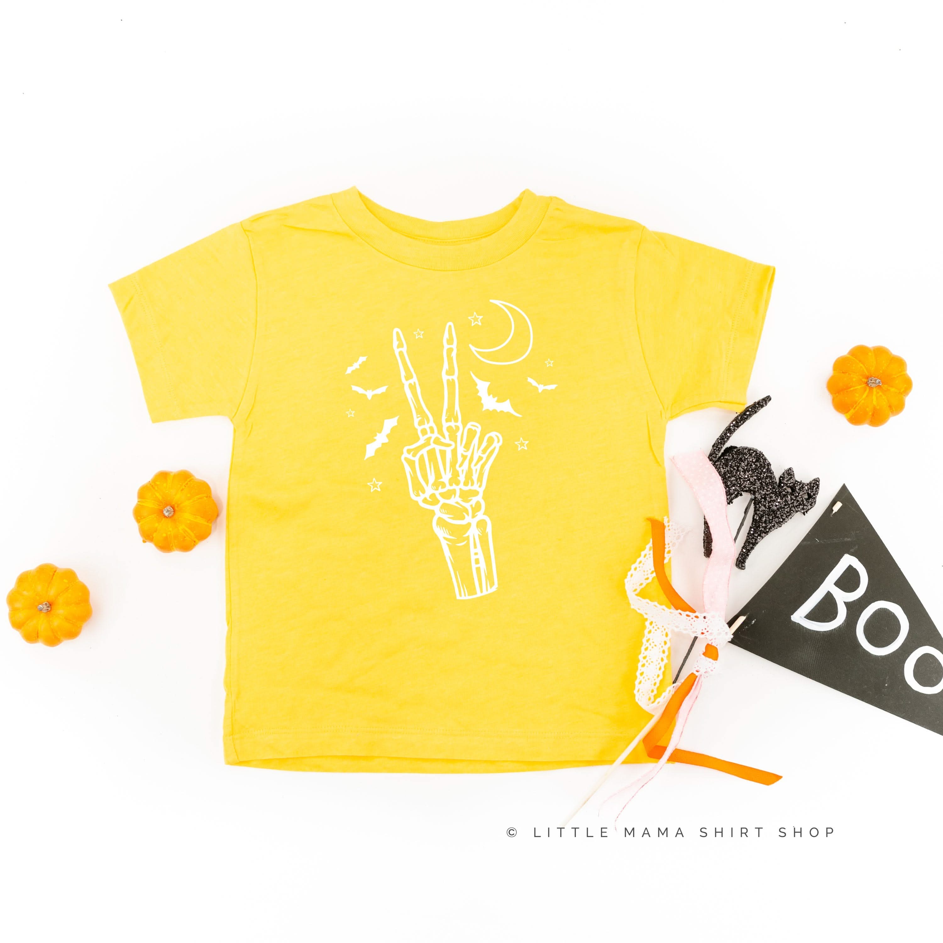 Peace - Skeleton - Short Sleeve Child Shirt Little Mama Shirt Shop