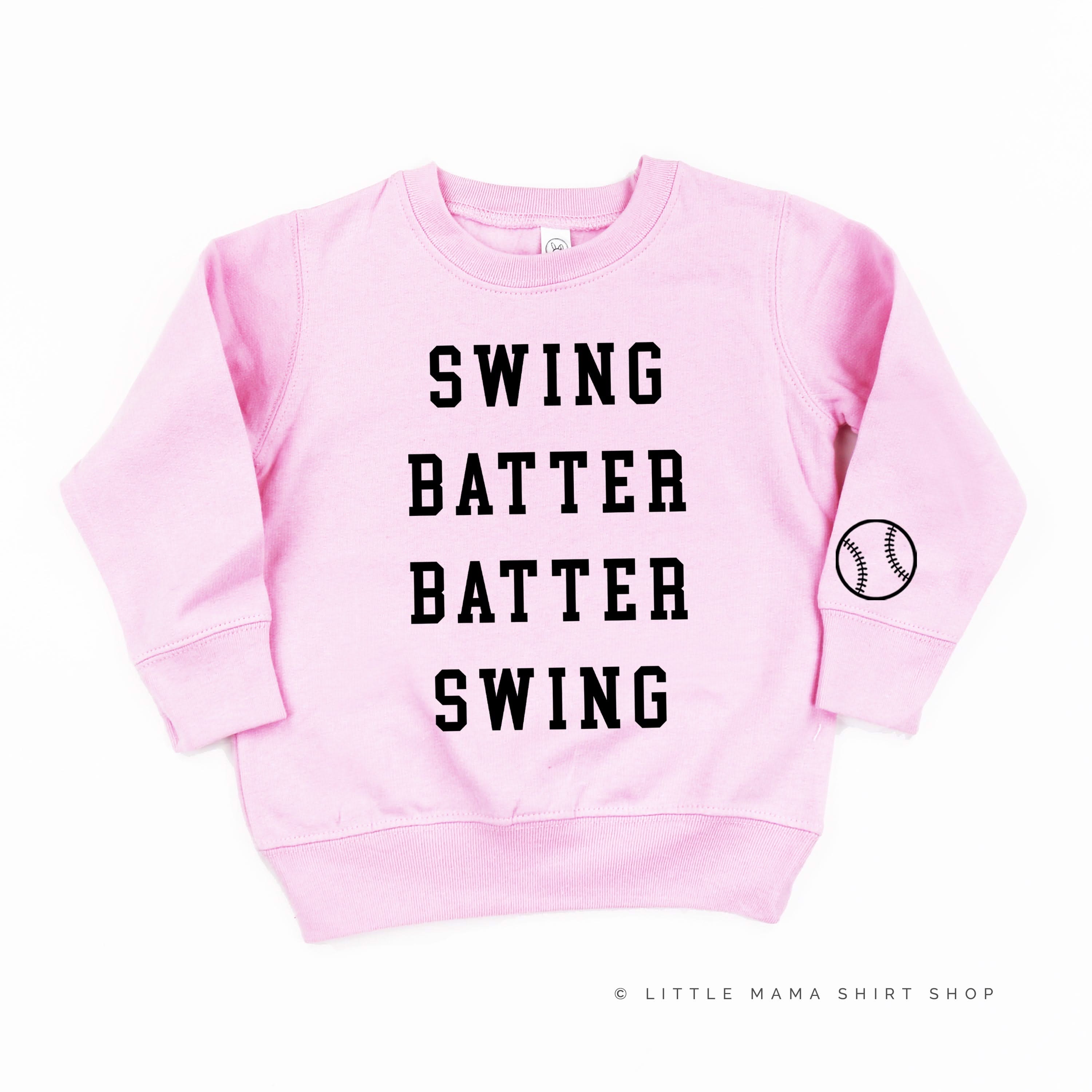 Swing Batter Batter Swing (wd) - Child Sweater Little Mama Shirt Shop