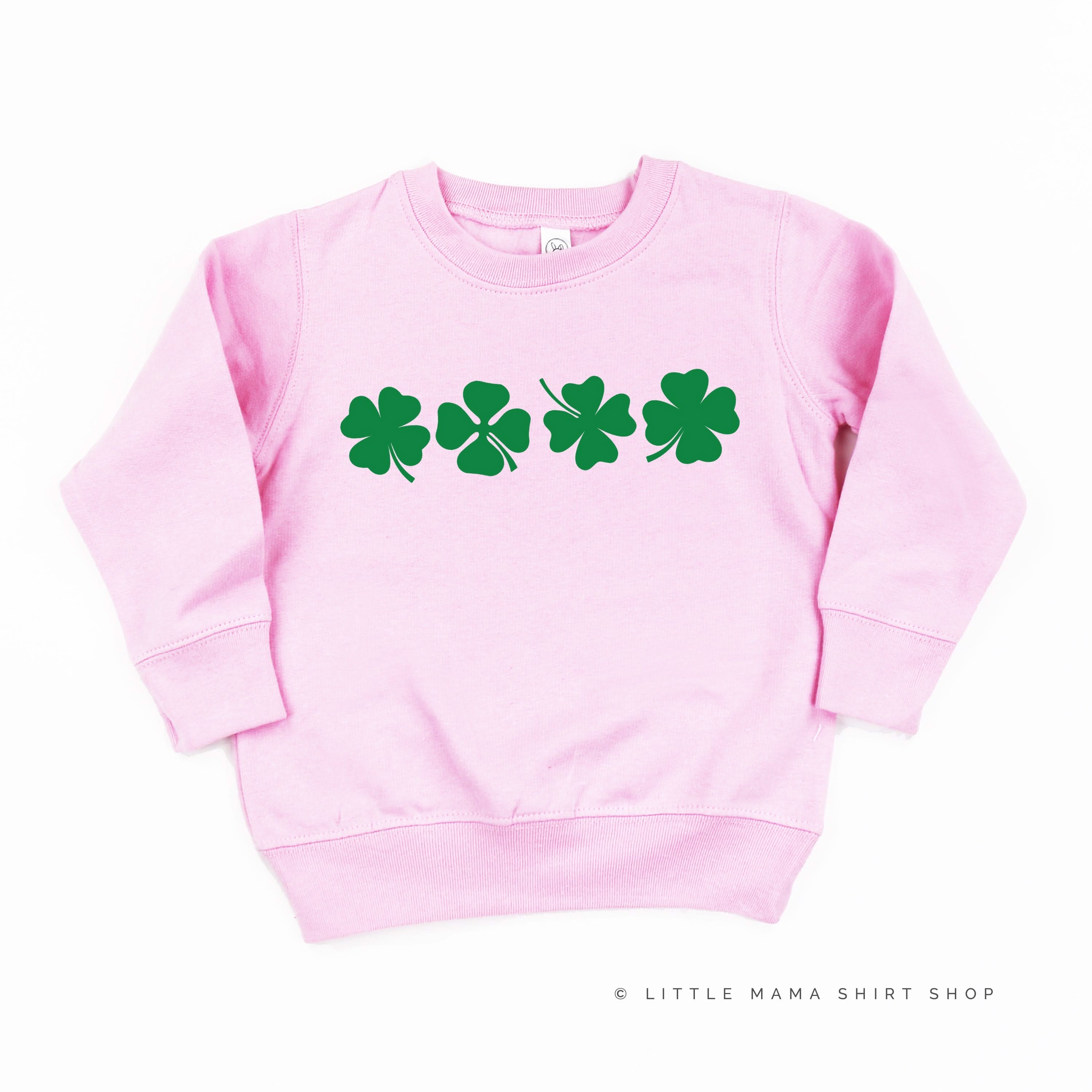 4 Shamrocks - Have a Lucky Day (f&b) - Child Sweater Little Mama Shirt Shop