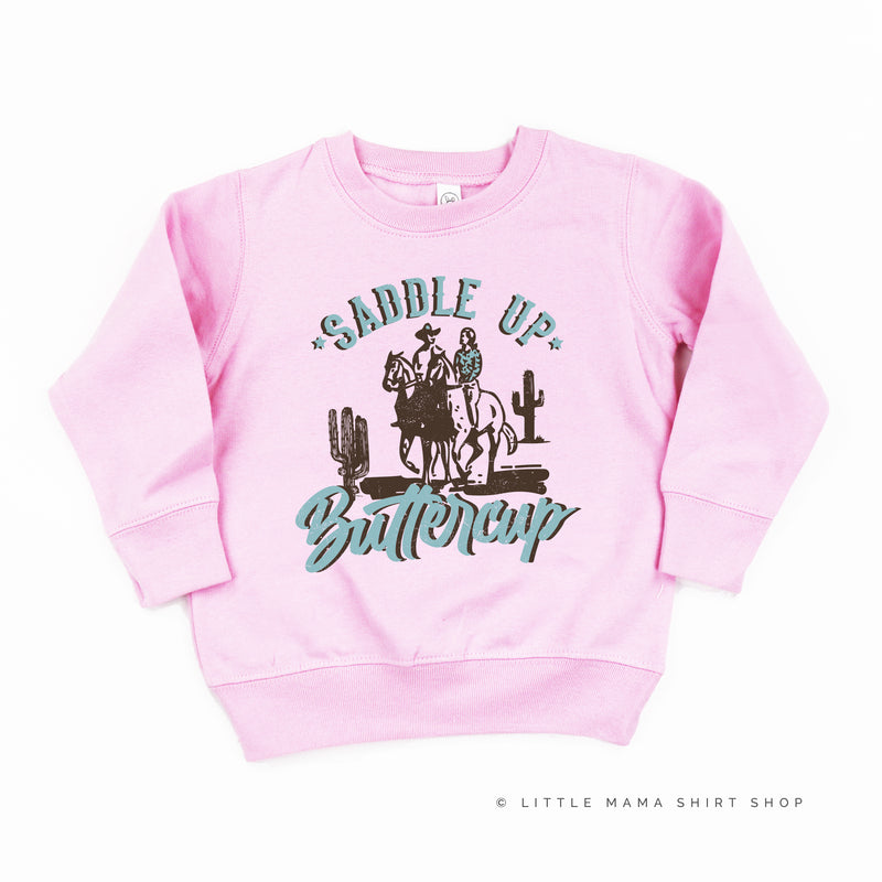 Saddle Up Buttercup - Distressed Design - Child Sweater