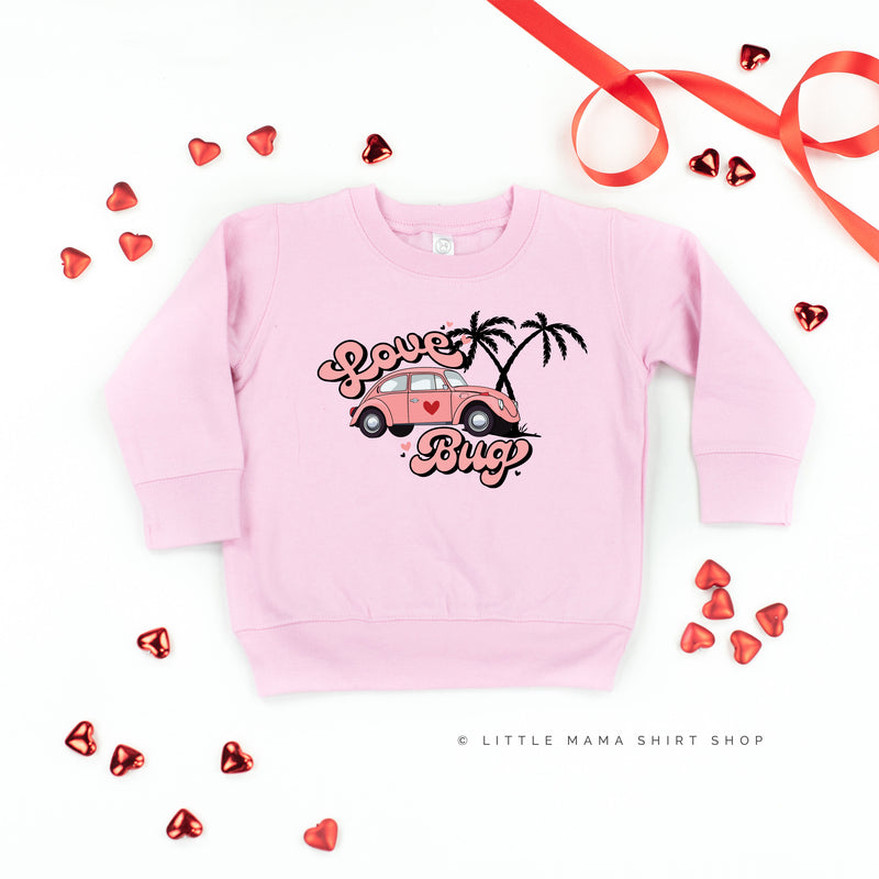 Love Bug - Pink Beetle Car - Child Sweater