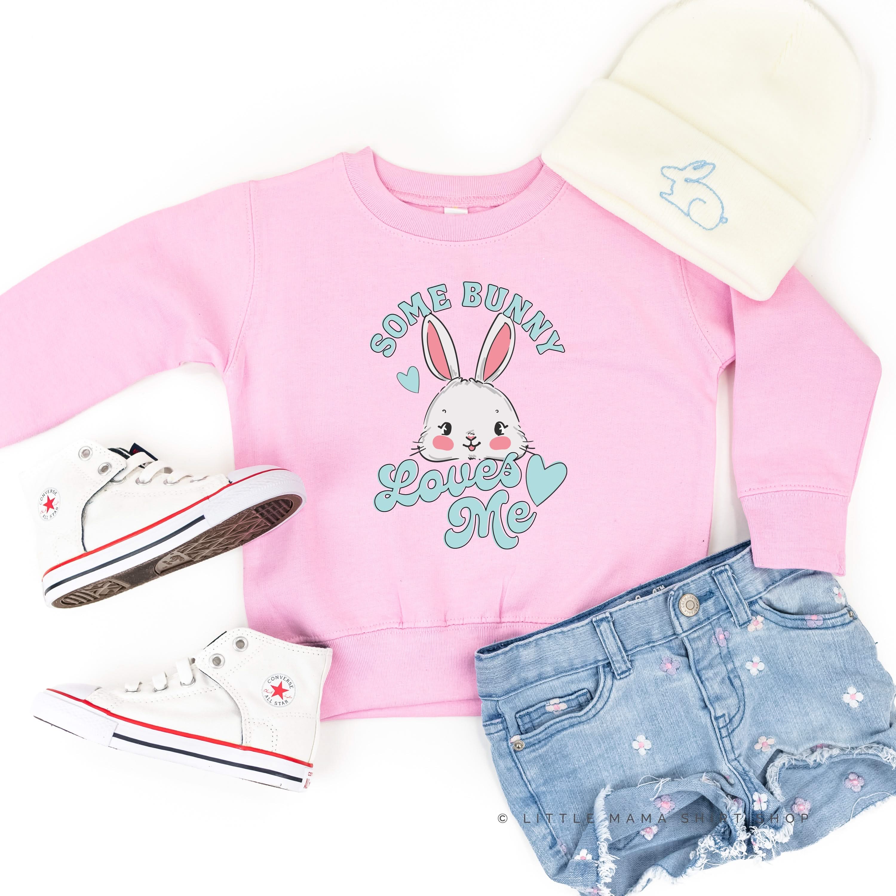 Some Bunny Loves Me - Child Sweater Little Mama Shirt Shop