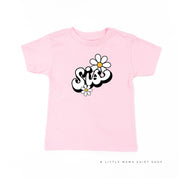 DAISY - SIS - w/ Full Daisy on Back - Short Sleeve Child Shirt Little Mama Shirt Shop