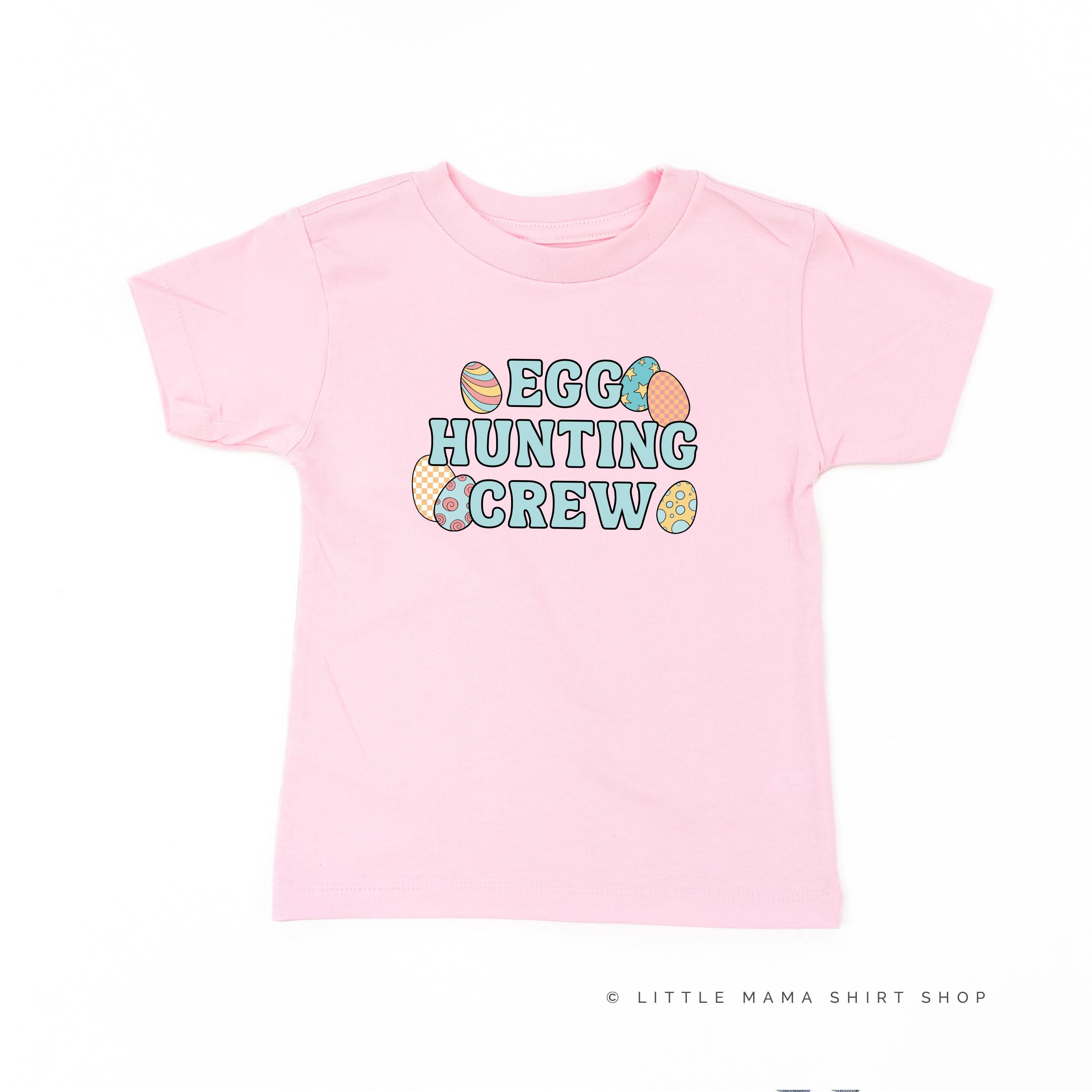 Egg Hunting Crew - Groovy w/ Eggs - Child Tee Little Mama Shirt Shop