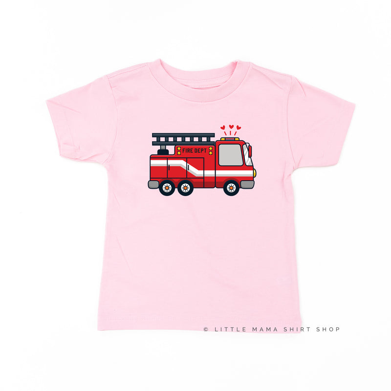 Firetruck Front - Love to the Rescue (f&b) - Child Tee