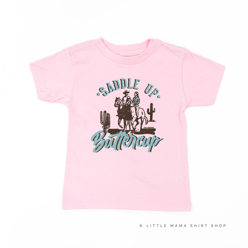 Saddle Up Buttercup - Distressed Design - Short Sleeve Child Shirt