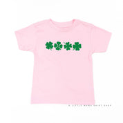 4 Shamrocks - Have a Lucky Day (f&b) - Child Tee Little Mama Shirt Shop