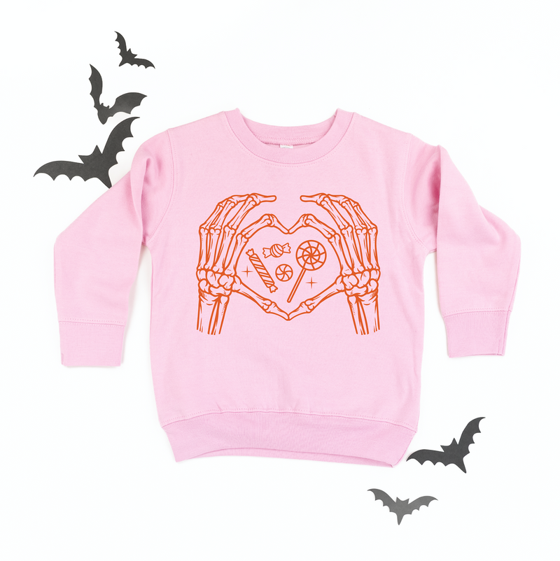 SKELETON HEART HANDS - Child Sweater