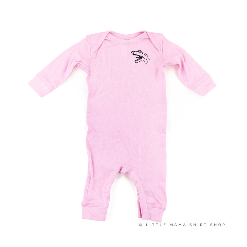 Dinosaur Head - Pocket Design - One Piece Infant Sleeper