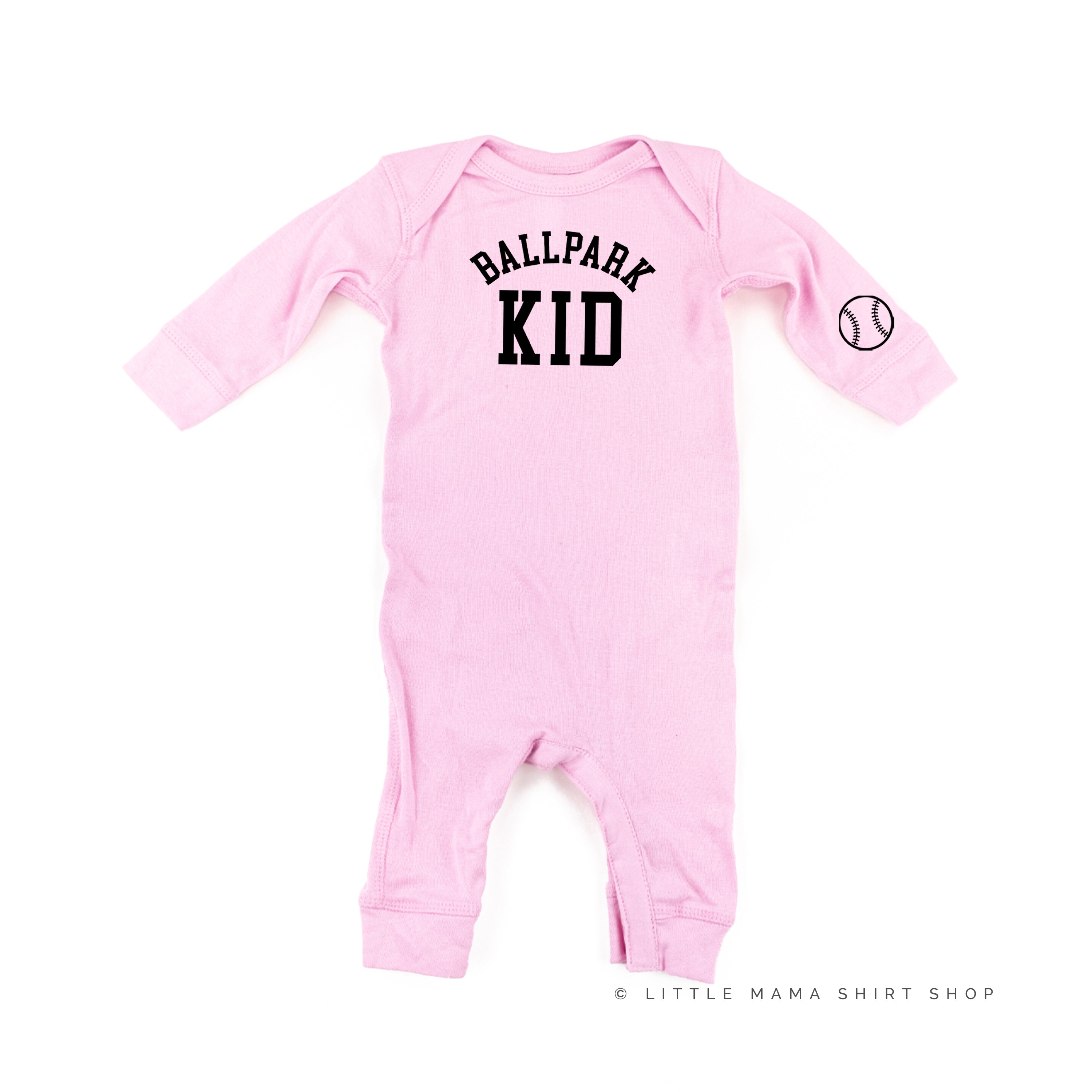 Ballpark Kid (wd) - Baby Sleeper Little Mama Shirt Shop