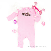 Hoppy Easter - Daisies - Baby Sleeper Little Mama Shirt Shop