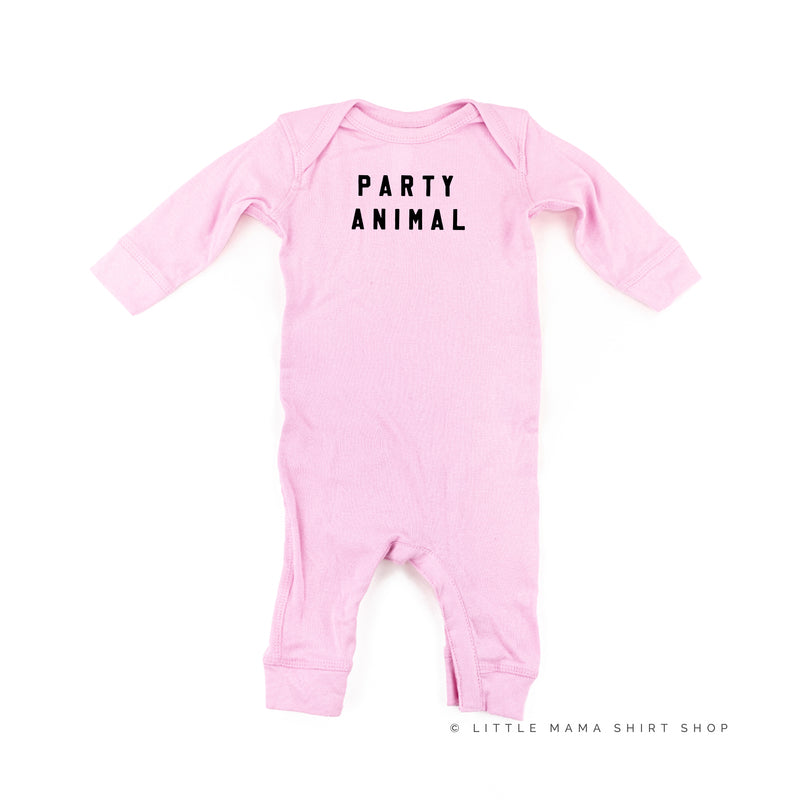 Party Animal - Block Font - One Piece Infant Sleeper