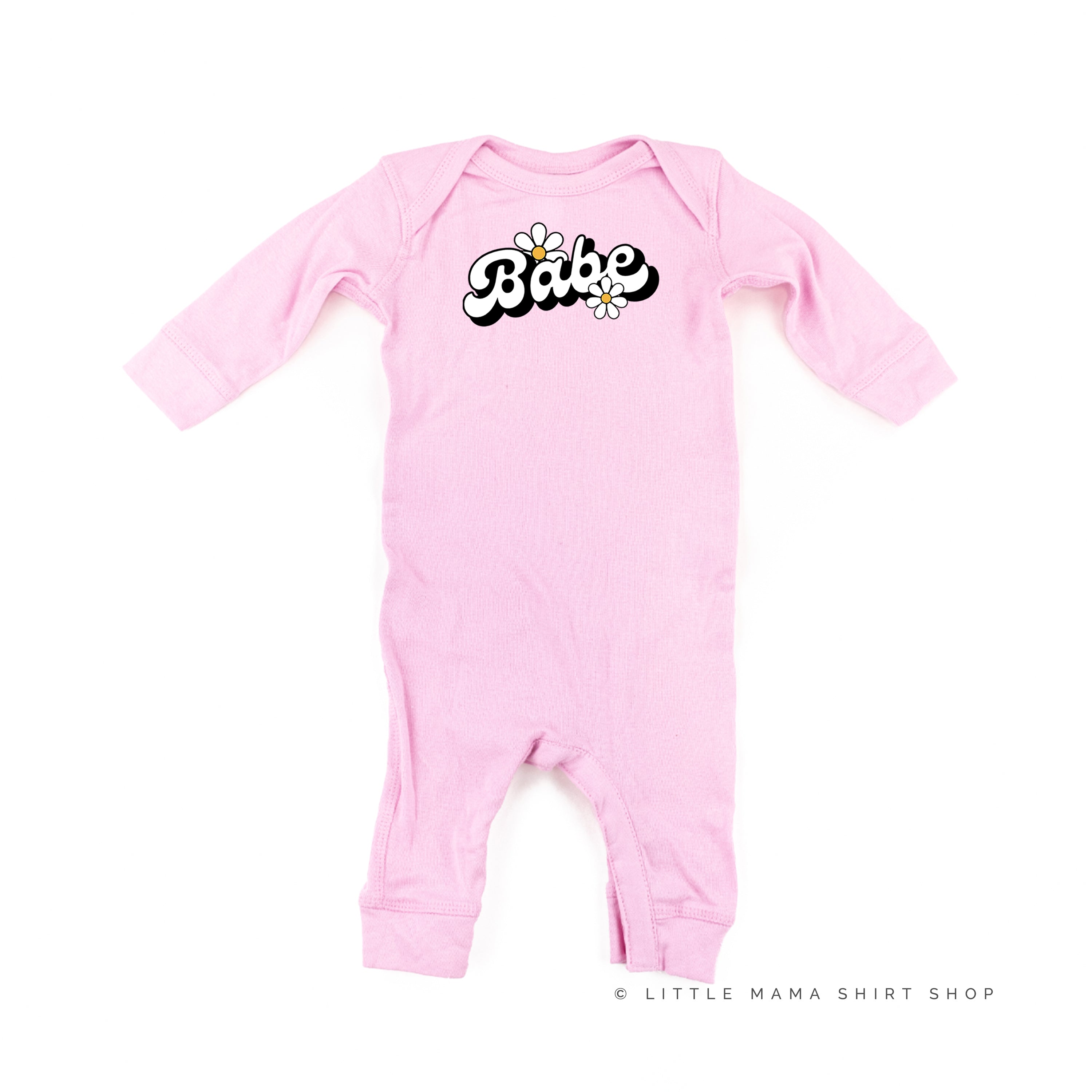 Dasiy - Babe - w/ Full Daisy on Back - Baby Sleeper Little Mama Shirt Shop