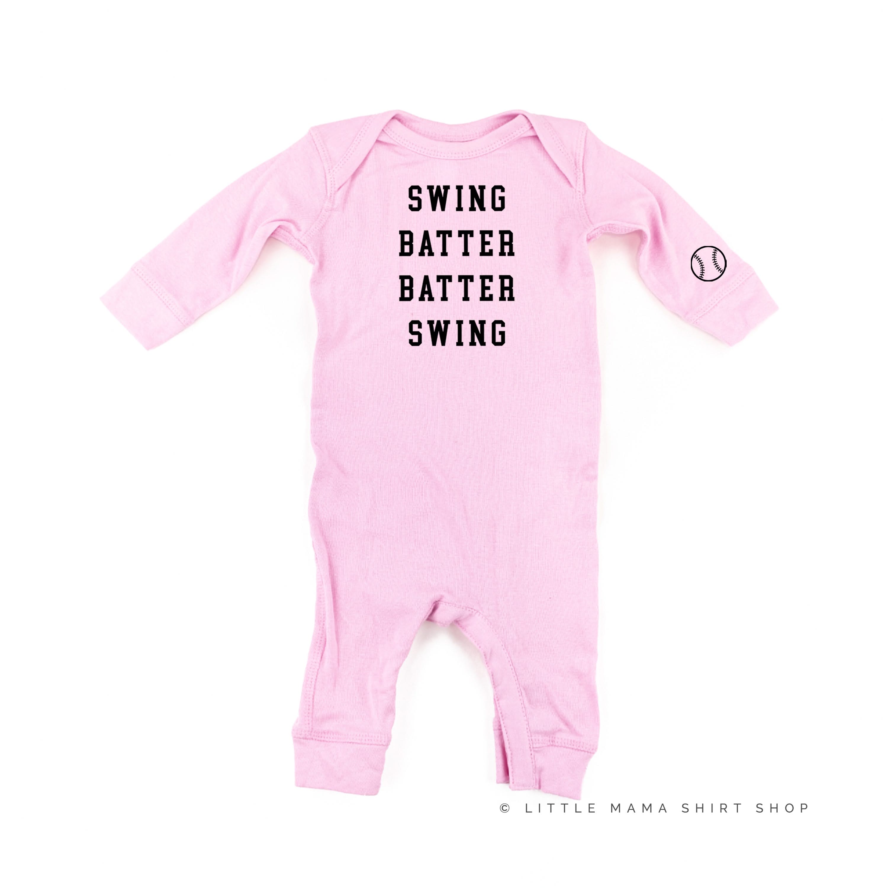 Swing Batter Batter Swing (wd) - Baby Sleeper Little Mama Shirt Shop