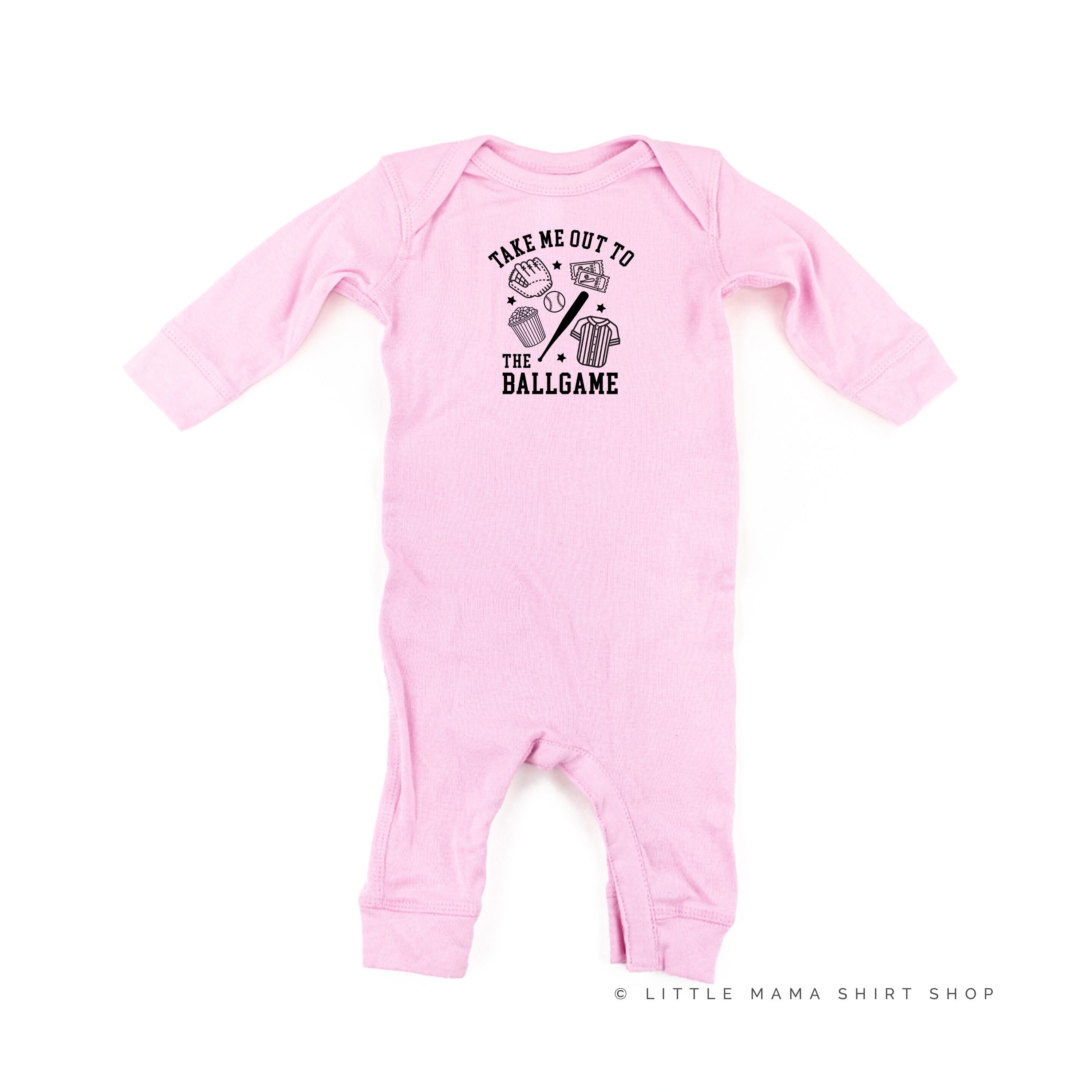 Take Me Out To The Ballgame - Baby Sleeper Little Mama Shirt Shop
