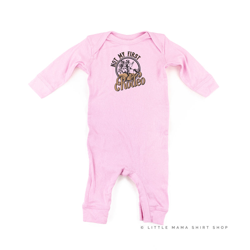 Not My First Rodeo - Distressed Design - One Piece Baby Sleeper