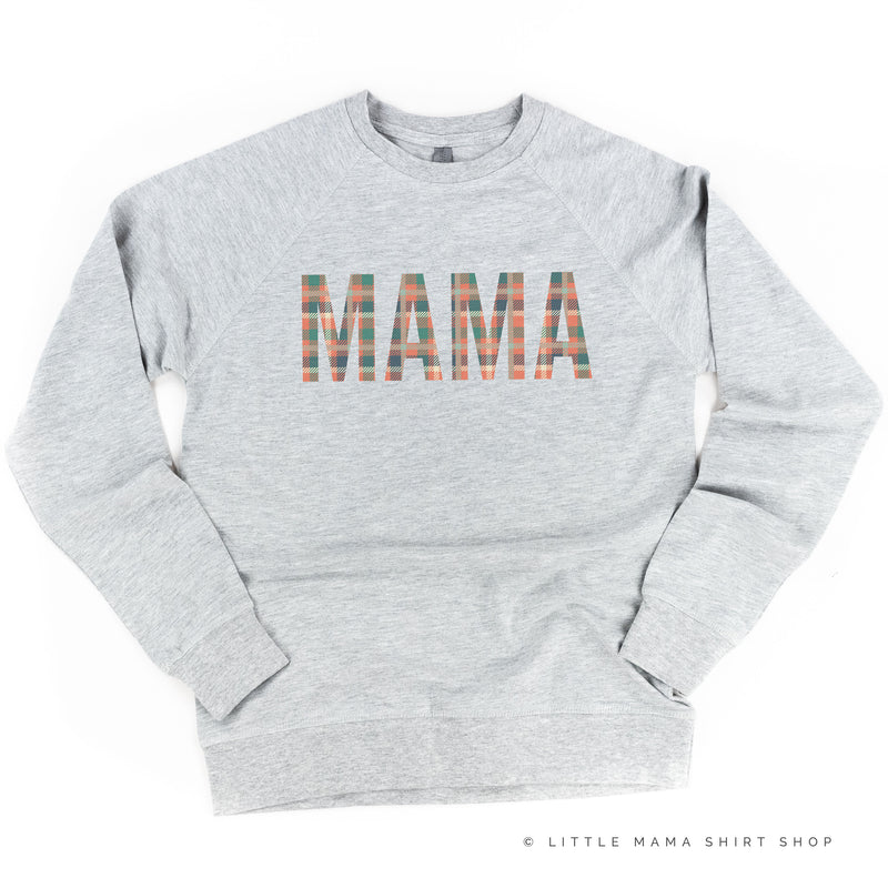 Fall Plaid MAMA - Lightweight Pullover Sweater