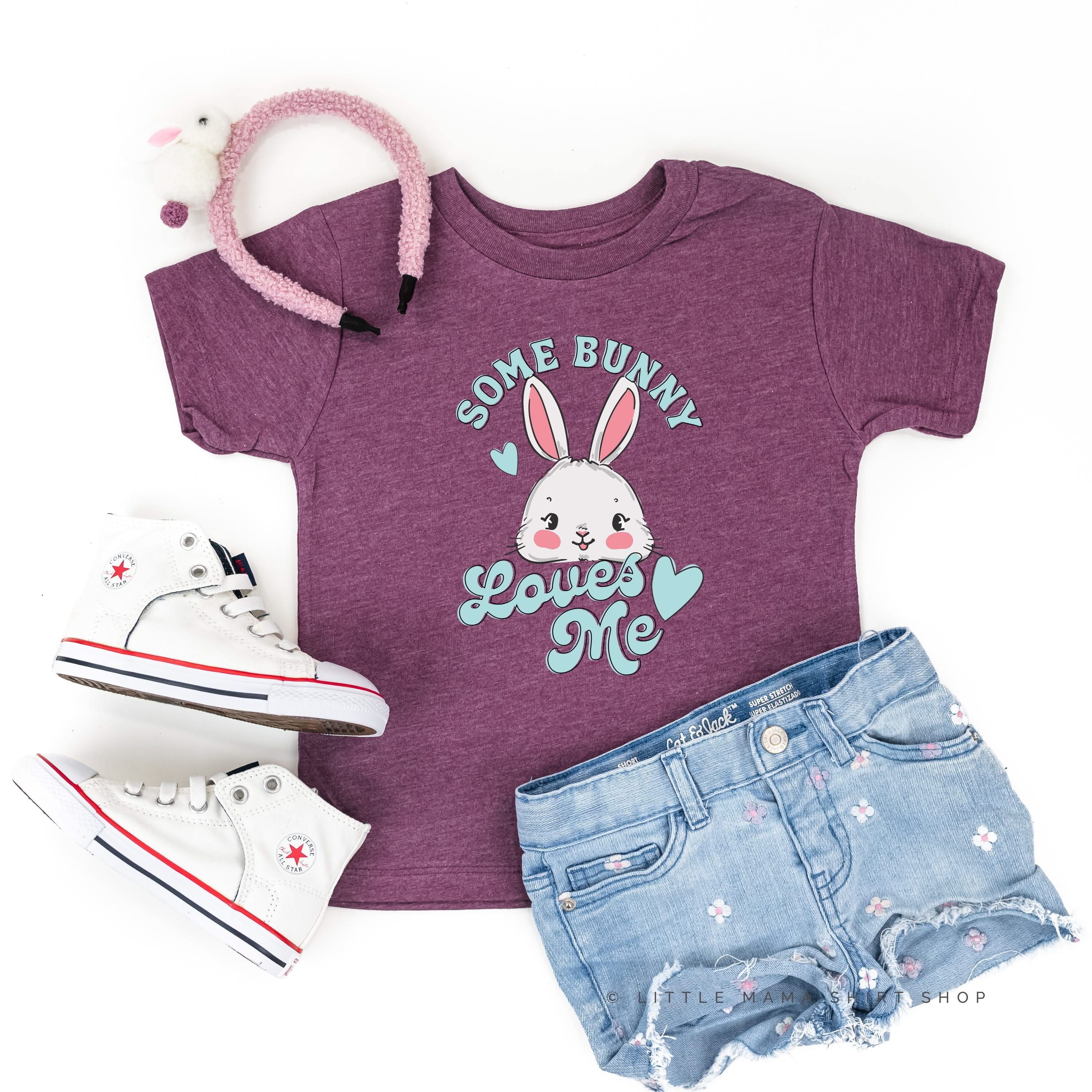 Some Bunny Loves Me - Child Tee Little Mama Shirt Shop