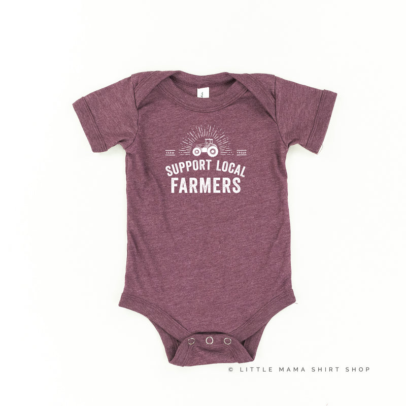 Support Local Farmers - Distressed Design - Short Sleeve Child Shirt