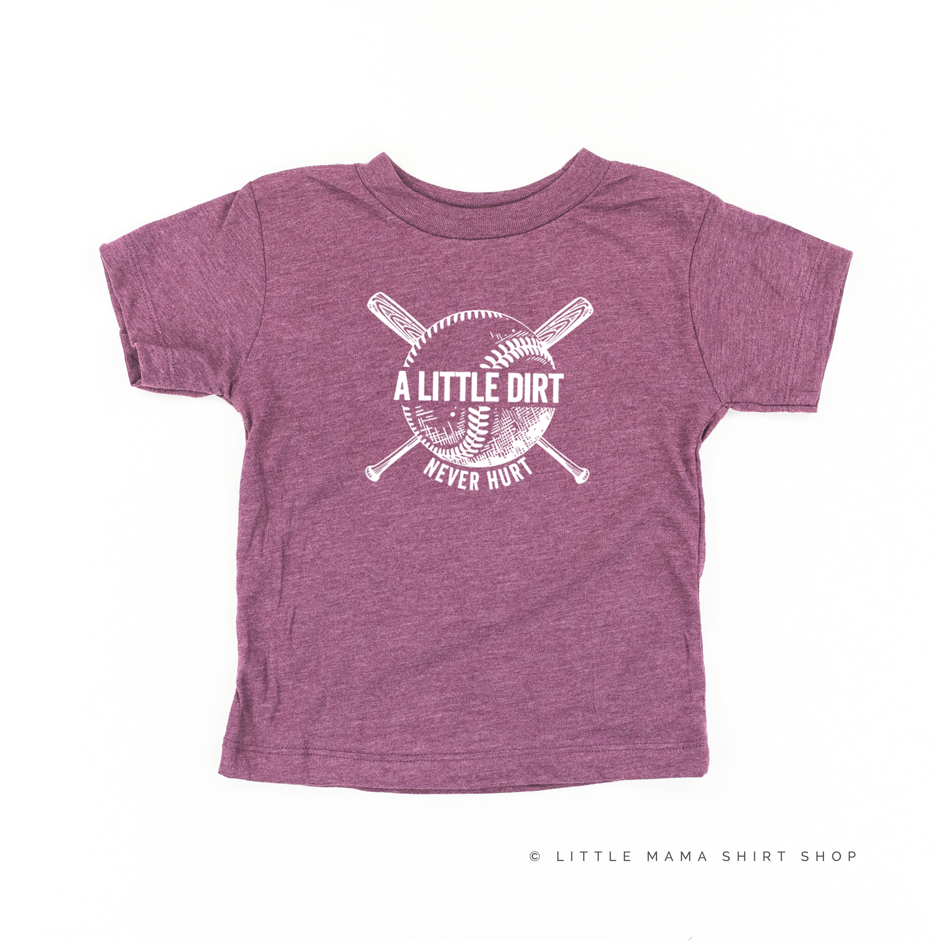 Baseball - A Little Dirt Never Hurt - Short Sleeve Child Shirt Little Mama Shirt Shop