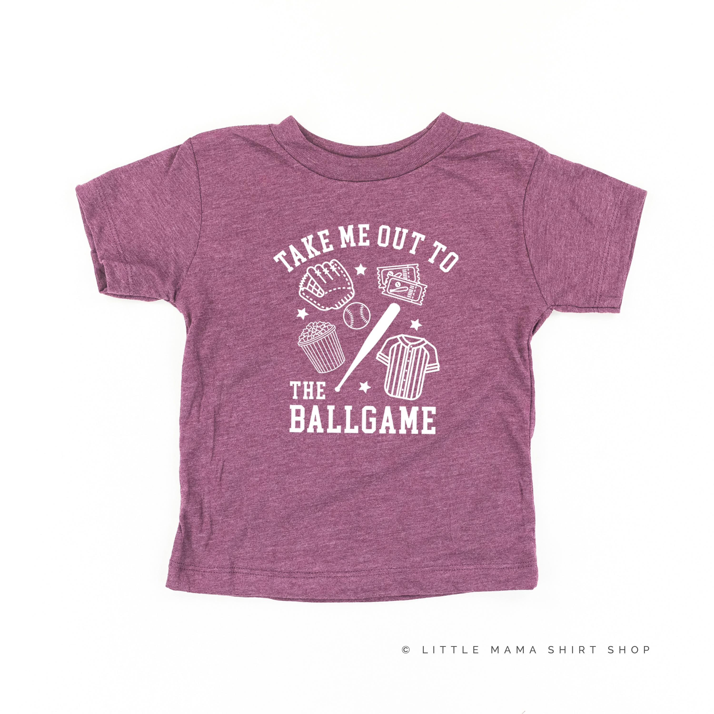 Take Me Out to the Ballgame - Short Sleeve Child Shirt Little Mama Shirt Shop