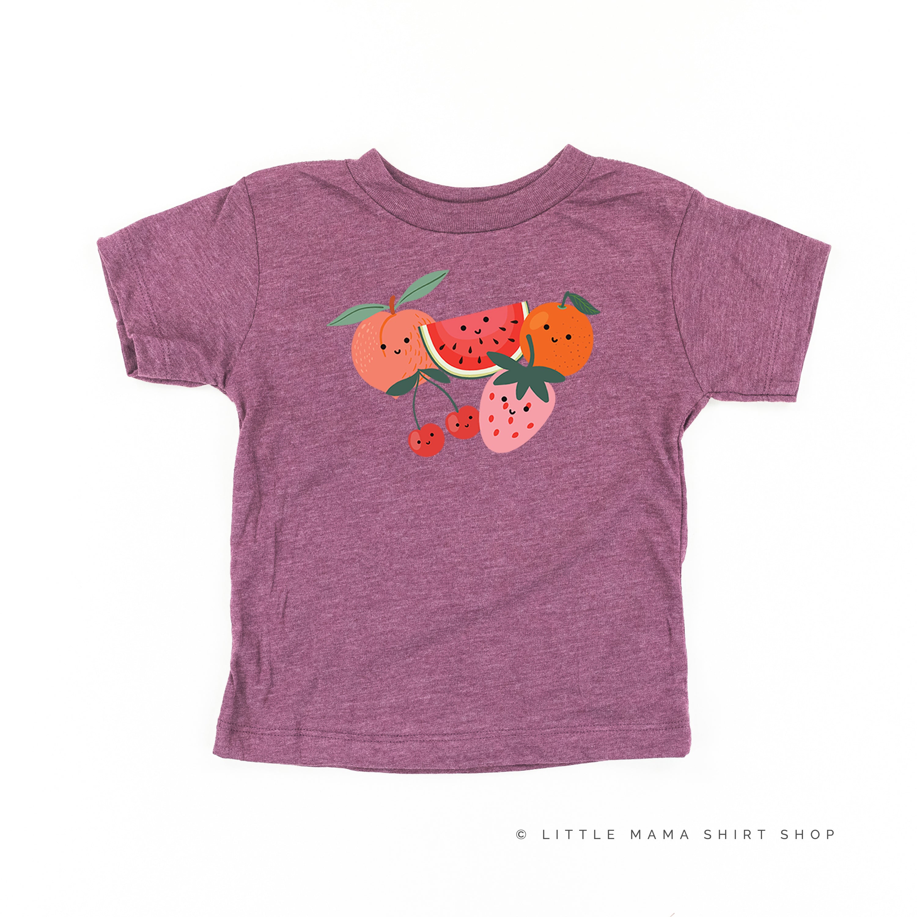 Group of Smiley Fruit - Short Sleeve Child Tee Little Mama Shirt Shop