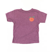 Pocket Fruit (Front) w/ Group of Smiley Fruit (Back) - Short Sleeve Child Tee Little Mama Shirt Shop
