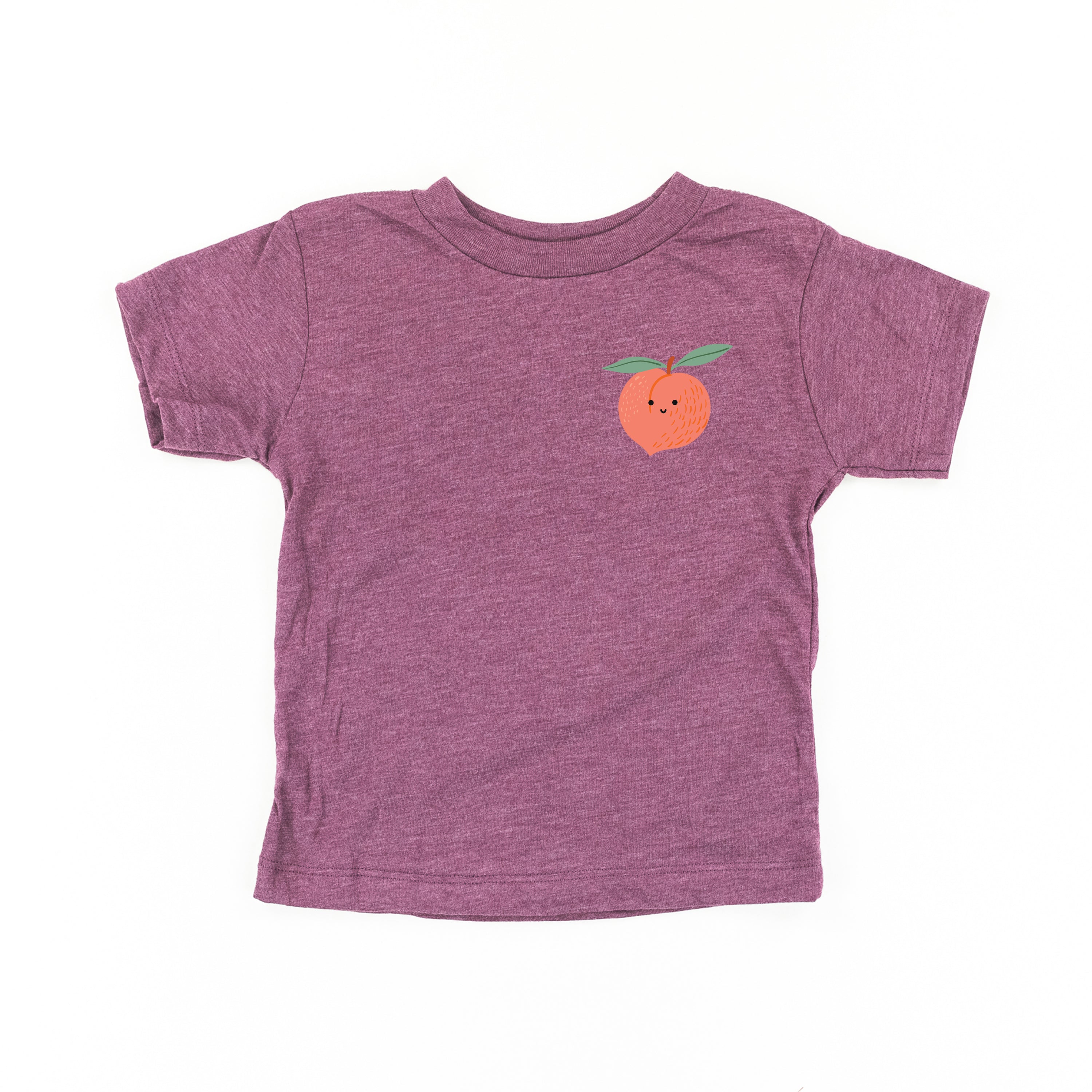 Pocket Fruit (Front) w/ Group of Smiley Fruit (Back) - Short Sleeve Child Tee Little Mama Shirt Shop