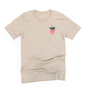 Pocket Fruit (Front) w/ Group of Smiley Fruit (Back) - Unisex Tee Little Mama Shirt Shop