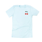 Pocket Fruit (Front) w/ Group of Smiley Fruit (Back) - Unisex Tee Little Mama Shirt Shop