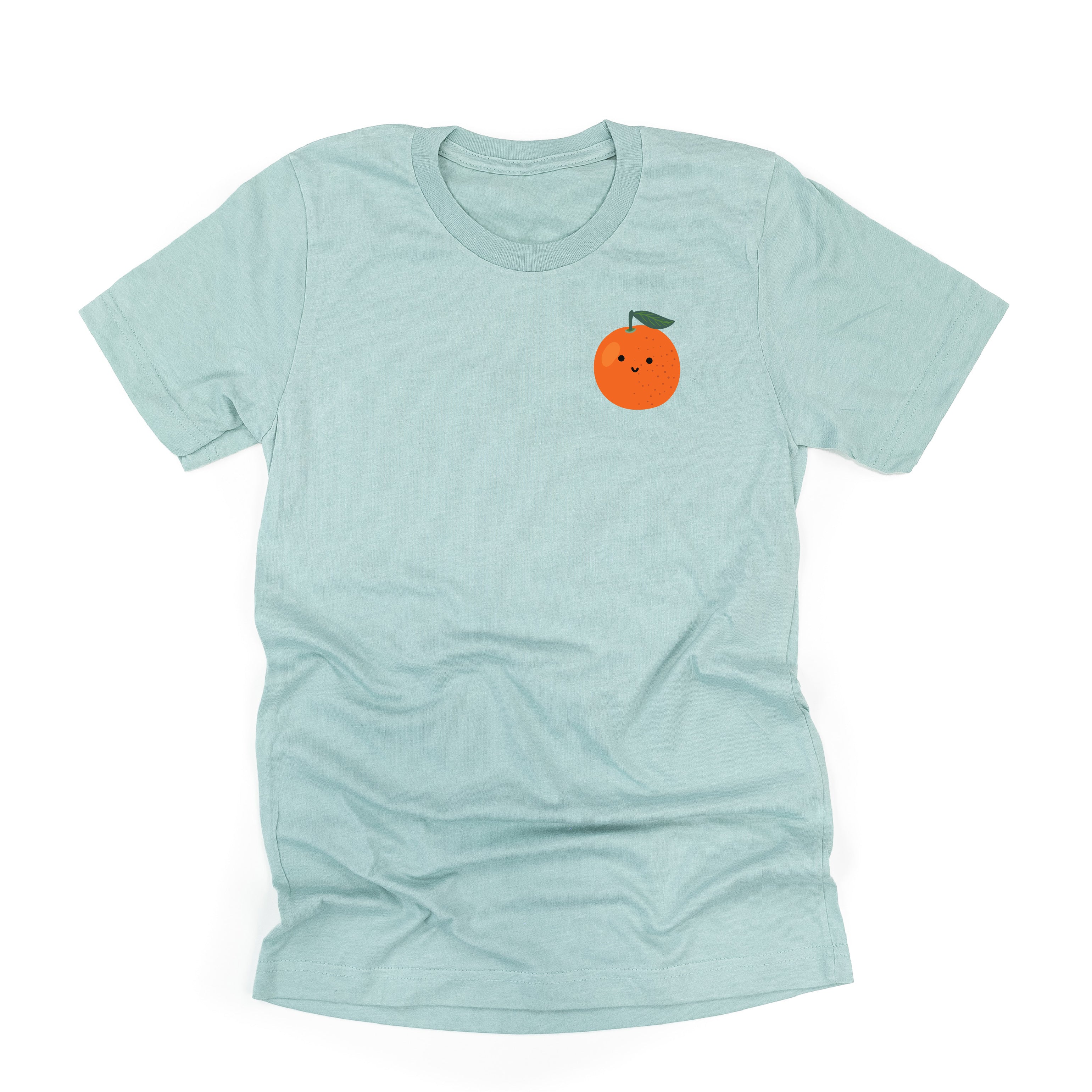 Pocket Fruit (Front) w/ Group of Smiley Fruit (Back) - Unisex Tee Little Mama Shirt Shop
