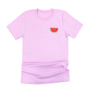 Pocket Fruit (Front) w/ Group of Smiley Fruit (Back) - Unisex Tee Little Mama Shirt Shop