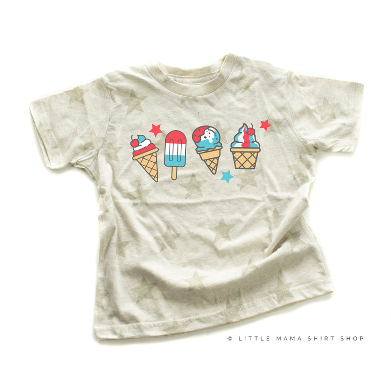 PATRIOTIC  ICE CREAM - Short Sleeve STAR Child Shirt