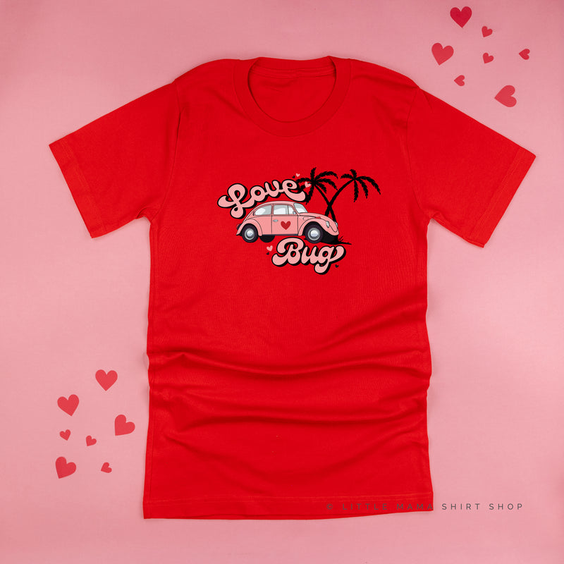 Love Bug - Pink Beetle Car - Unisex Tee