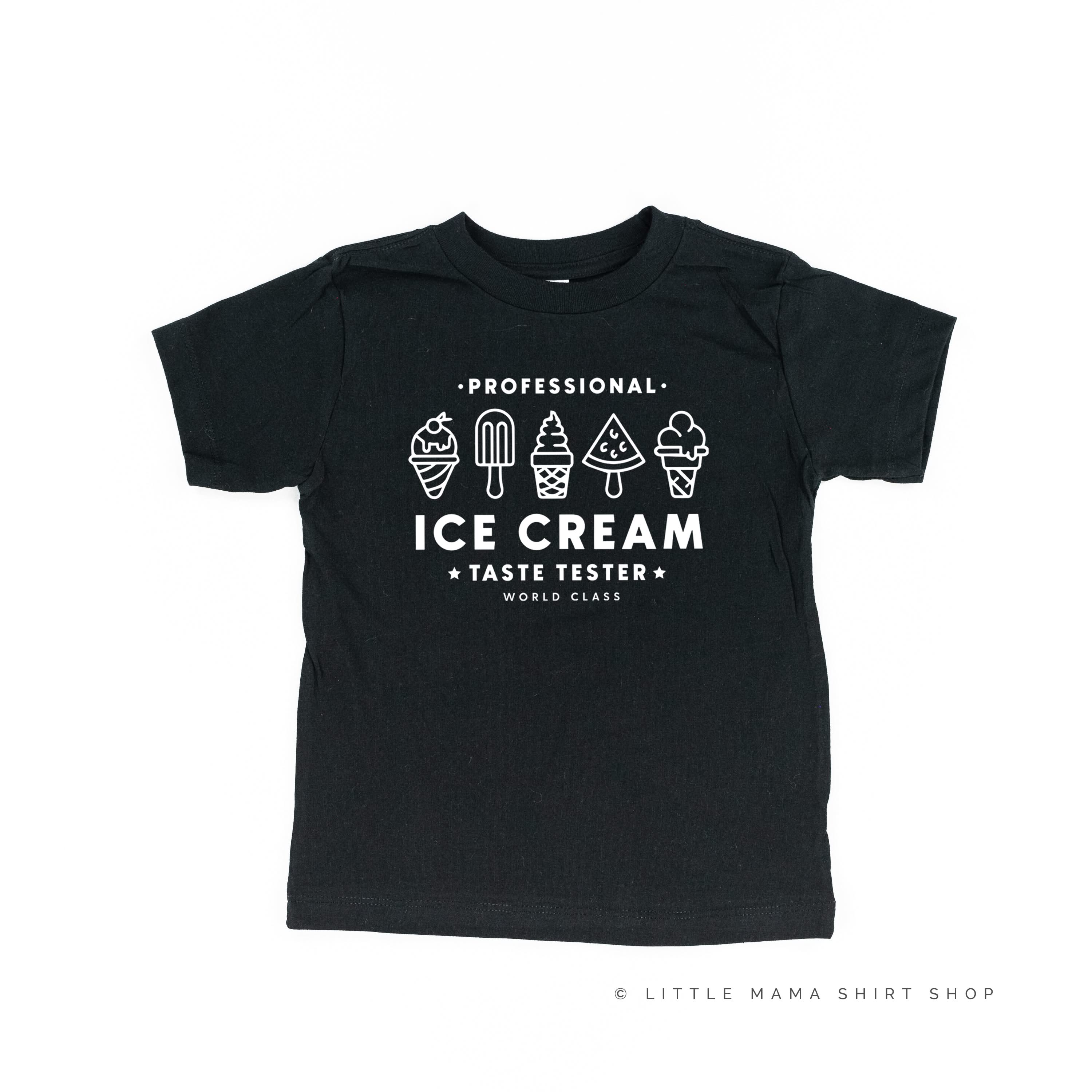 Professional Ice Cream Taste Tester -  Single Cone on Back - Child Tee