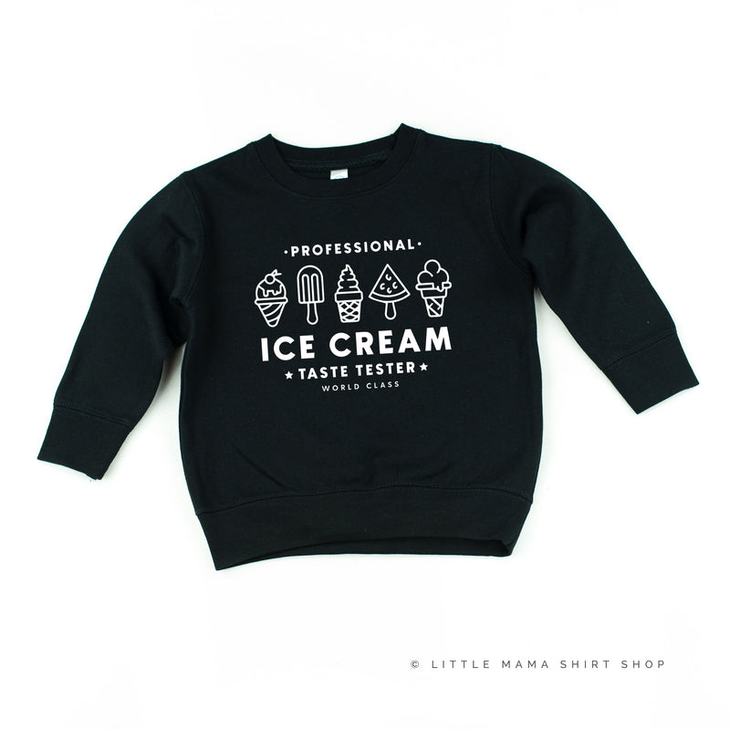 Professional Ice Cream Taste Tester -  Single Cone on Back - Child Sweater